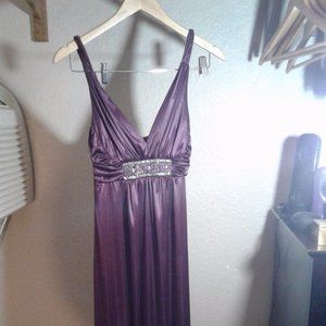 City triangles From David Bridal Plum maxi